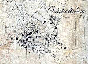 Dippoldsberg im Urkatasterplan ca. 1830